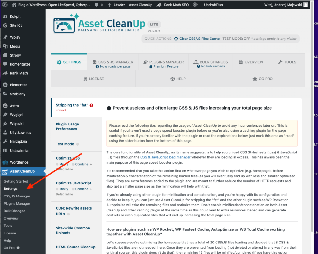 Asset CleanUp Settings