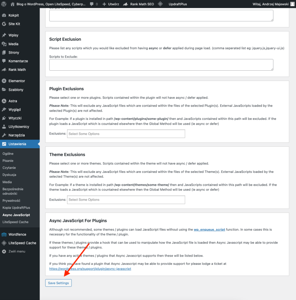 Async Save settings