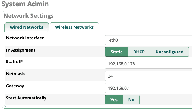 FreePBX pierwsze kroki część 2 14 Network settings