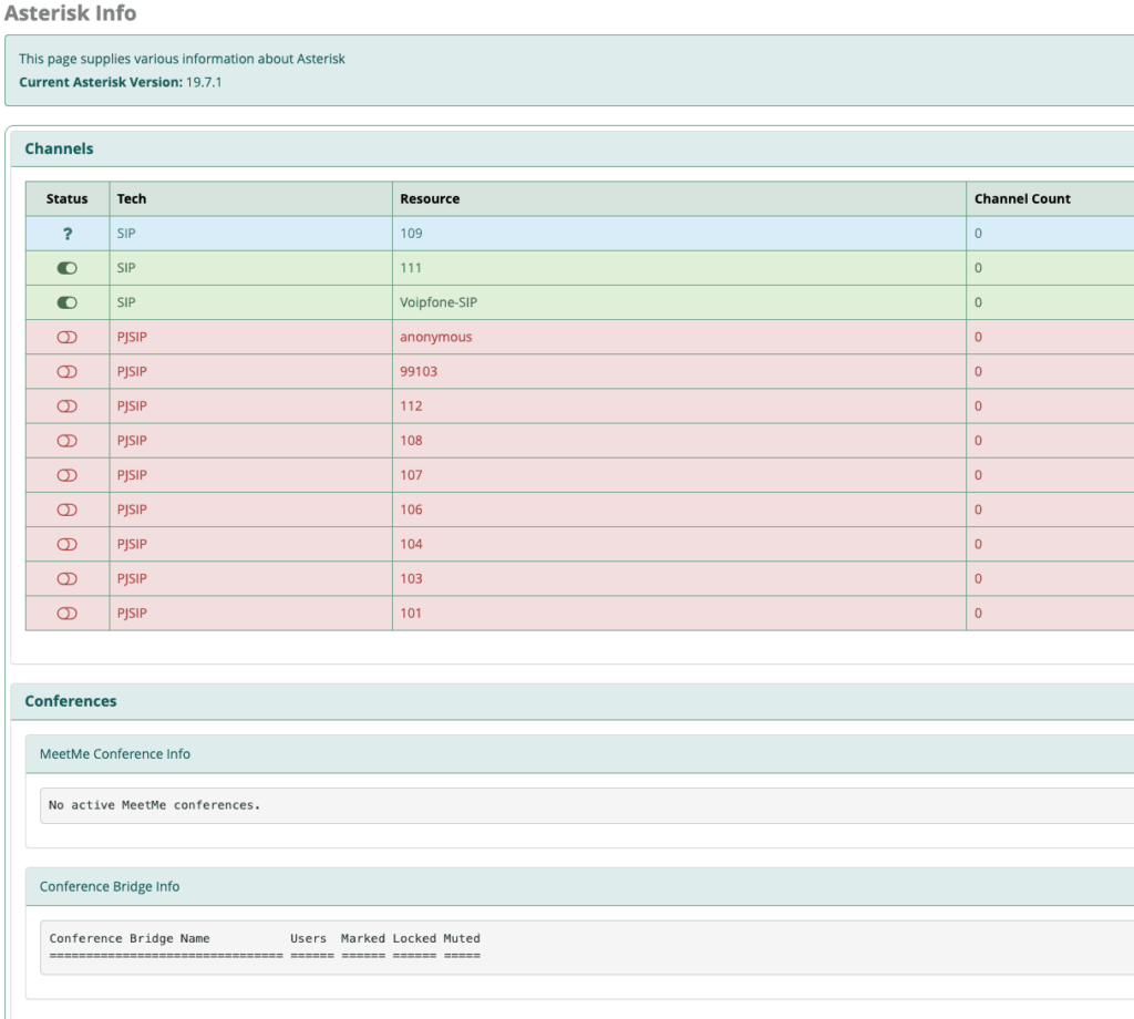 Asterisk info 1