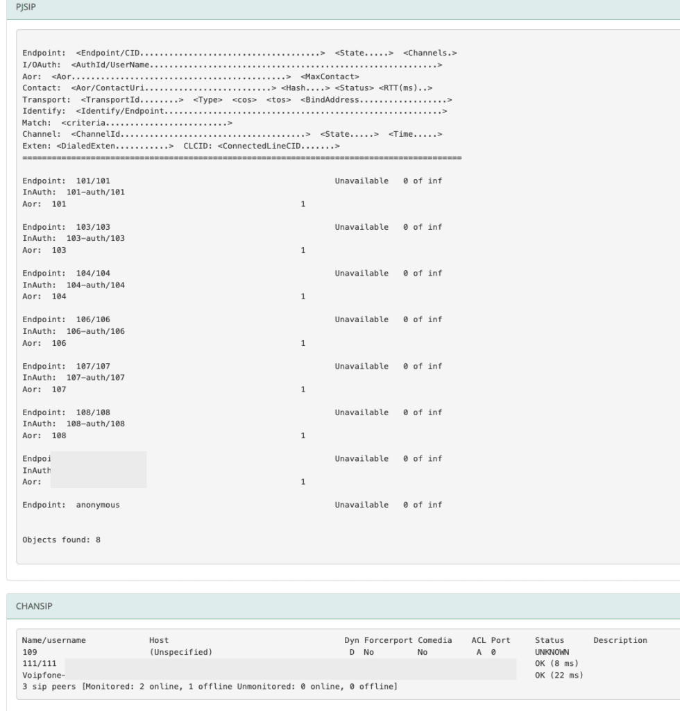 Asterisk info 2