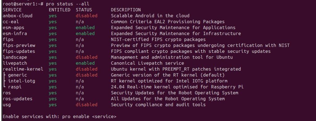 Ubuntu Pro: Więcej niż Zwykły System. Kompleksowy Przewodnik po Usługach i Korzyściach 3 Ubuntu Pro CLI