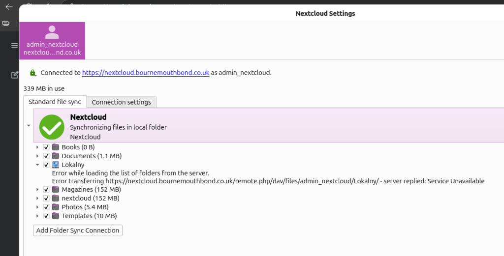 Nextcloud problemy z NFS
